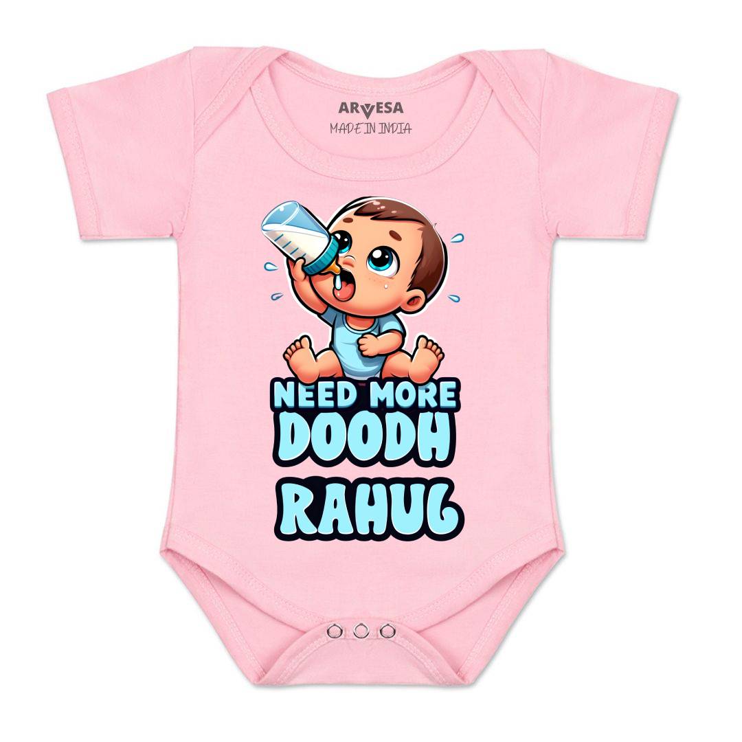 Arvesa Need More Doodh Baby Boy & Girl Dress