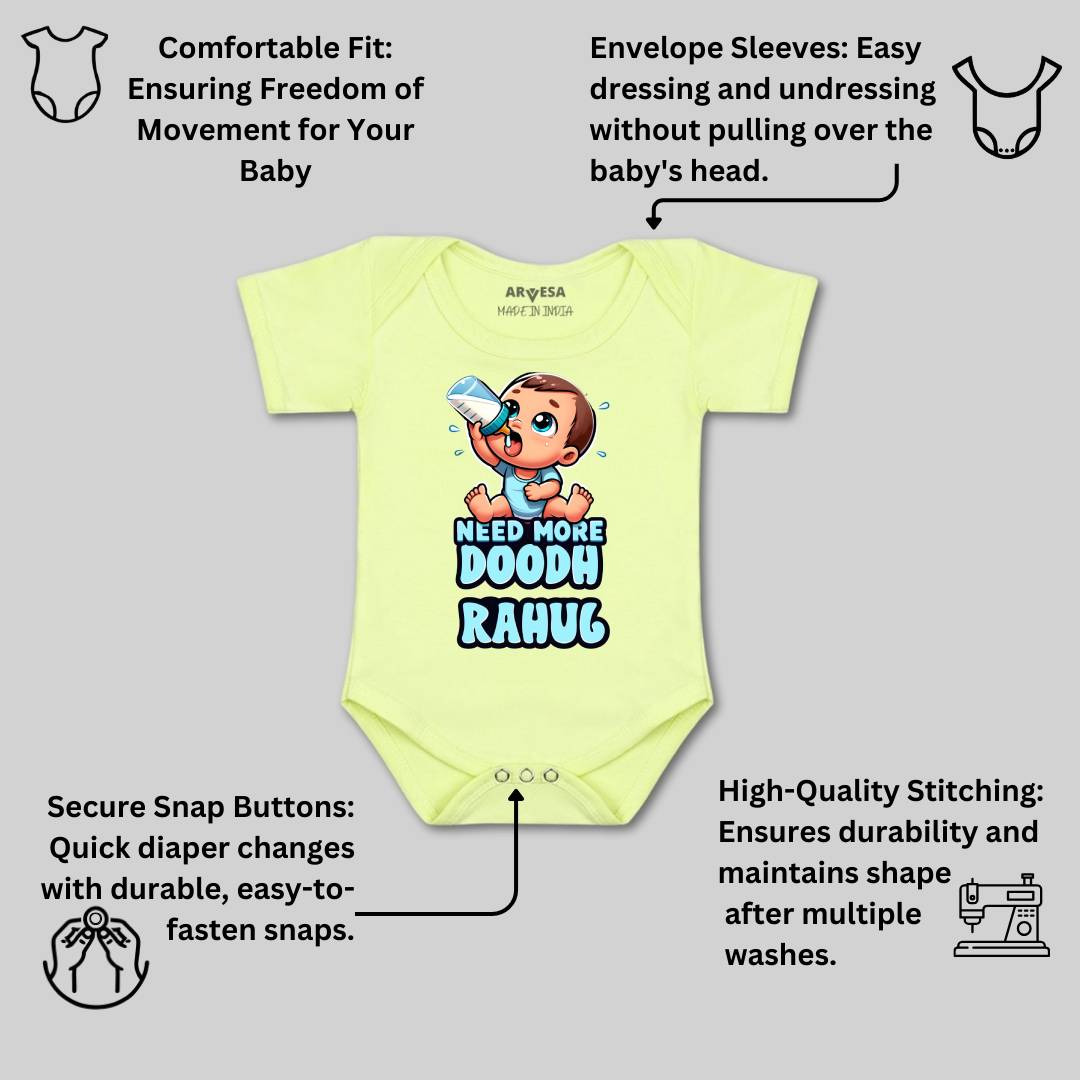 Arvesa Need More Doodh Baby Boy & Girl Dress