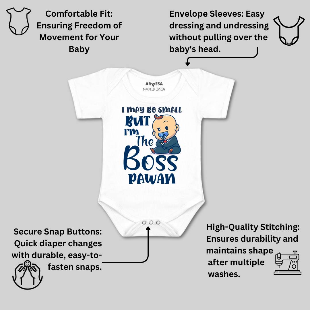 Arvesa I may Be Small But I am Boss Baby Boy & Girl Dress