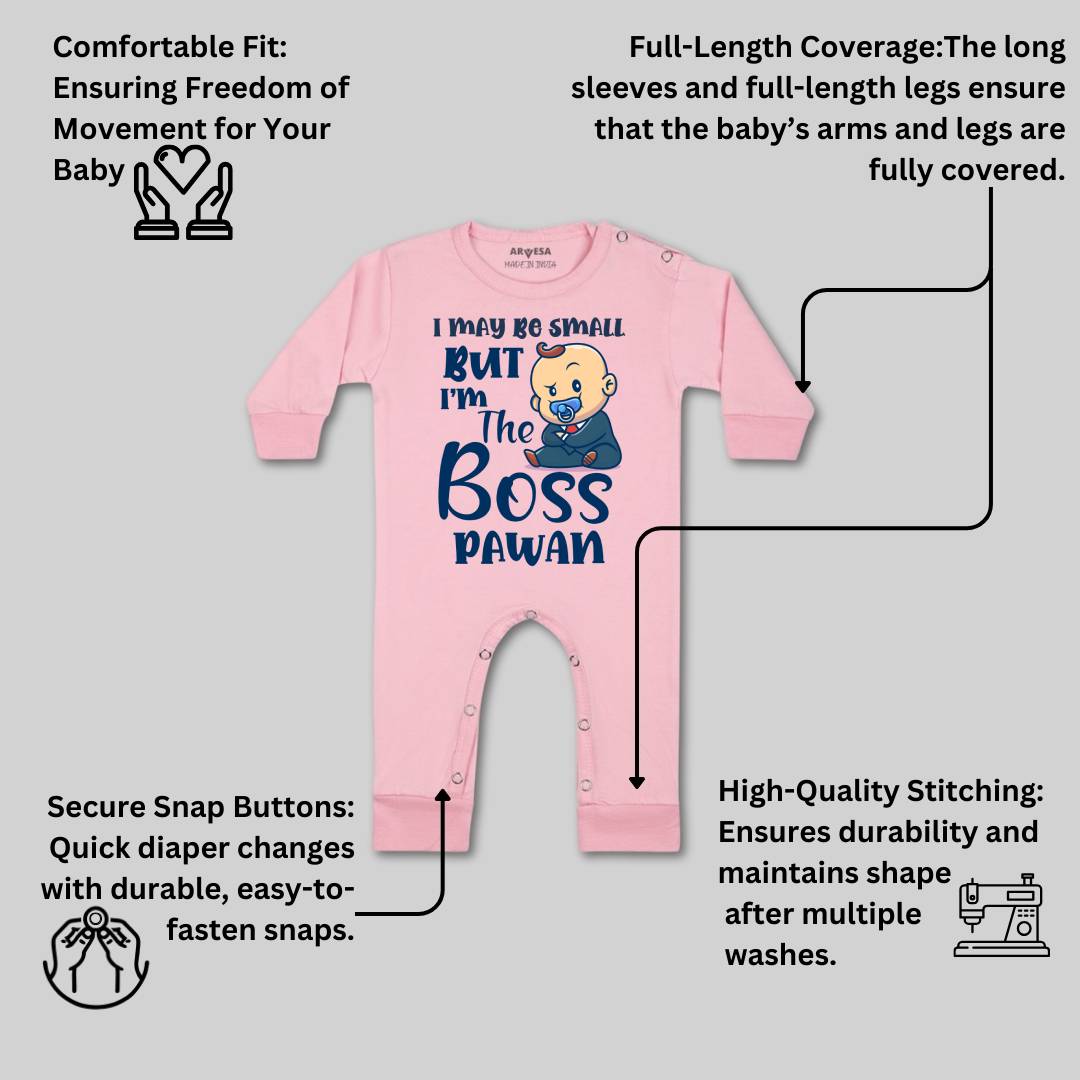 Arvesa I may Be Small But I am Boss Baby Boy & Girl Dress