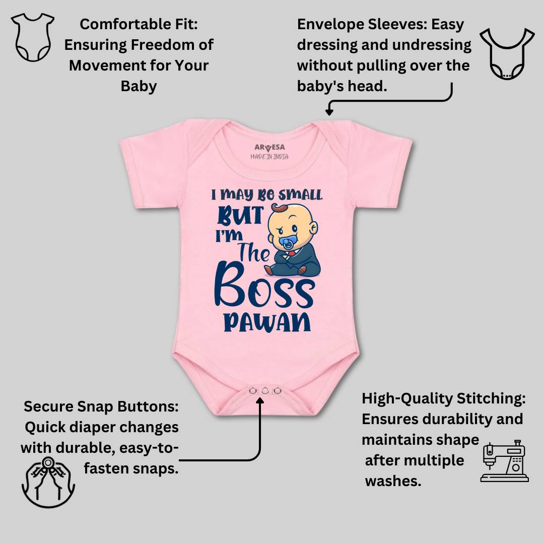 Arvesa I may Be Small But I am Boss Baby Boy & Girl Dress