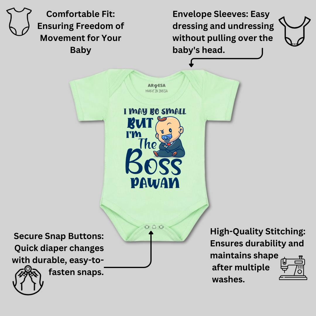 Arvesa I may Be Small But I am Boss Baby Boy & Girl Dress