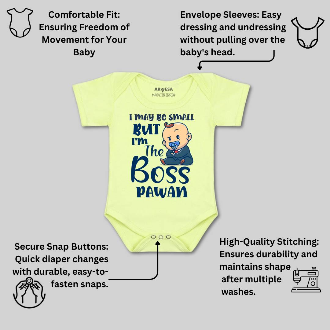 Arvesa I may Be Small But I am Boss Baby Boy & Girl Dress