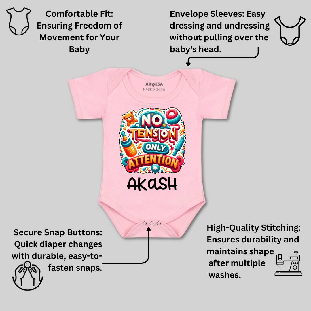 Arvesa No Tension Only Attention Baby Boy & Girl Dress
