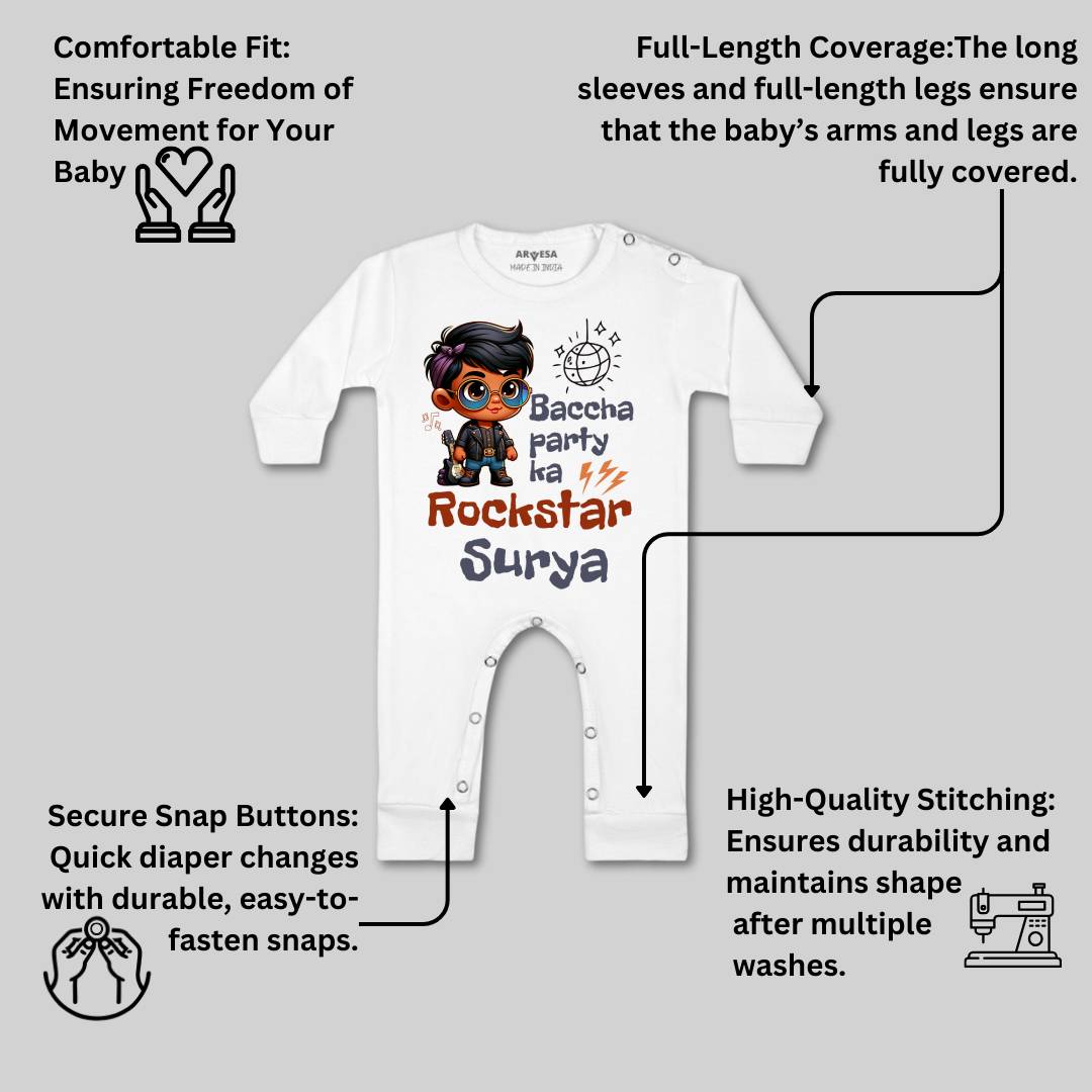 Arvesa Baccha Party Ka Rockstar Baby Boy & Girl Dress