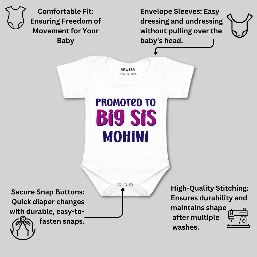 Arvesa Promoted To Big Sis Baby Boy & Girl Dress