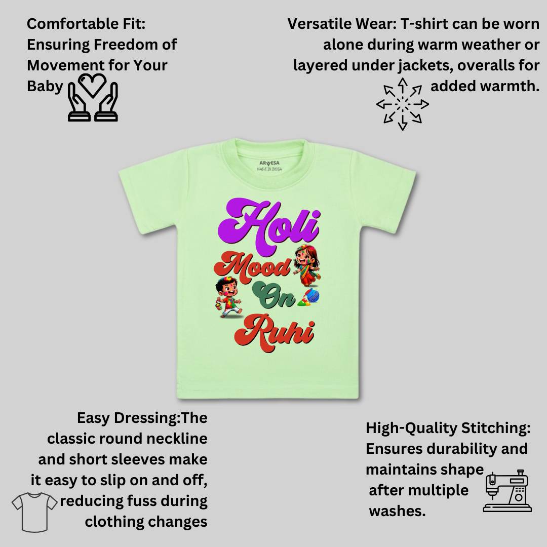Arvesa Holi Mood On  Baby Boy & Girl Dress