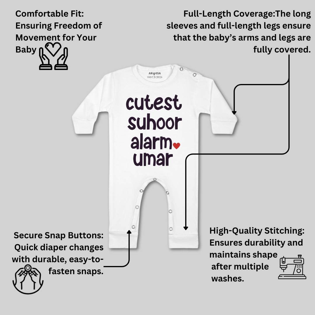 Arvesa Cutest Suhoor Alarm  Baby Boy & Girl Dress