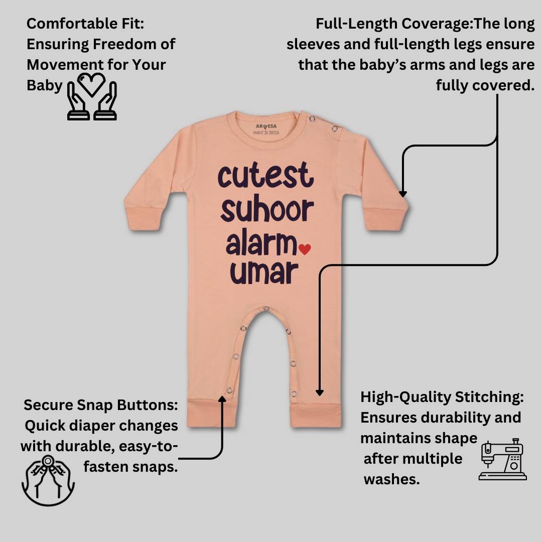 Arvesa Cutest Suhoor Alarm  Baby Boy & Girl Dress