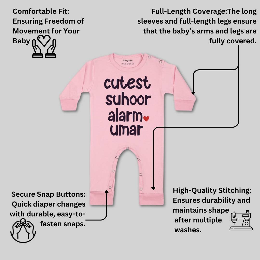 Arvesa Cutest Suhoor Alarm  Baby Boy & Girl Dress