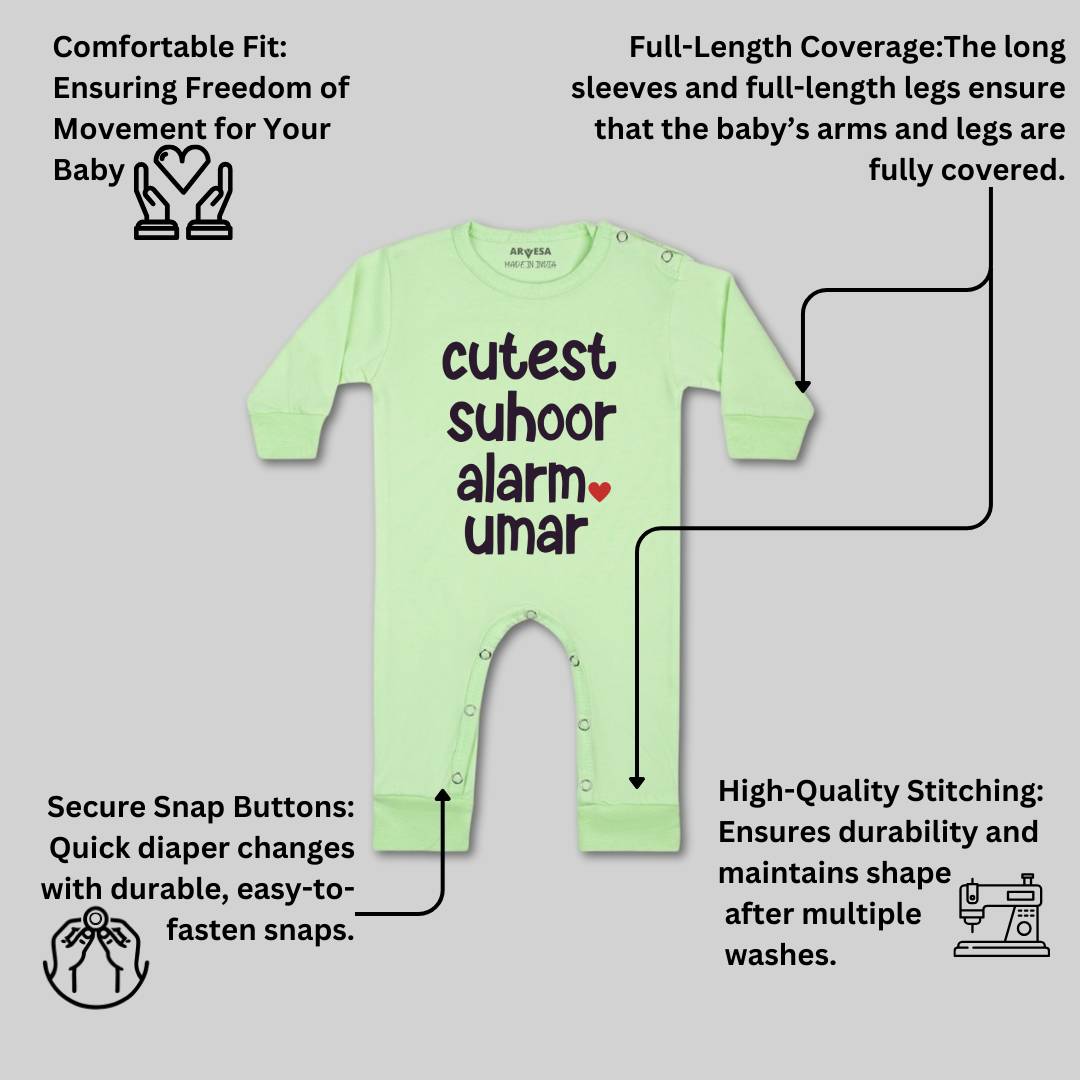 Arvesa Cutest Suhoor Alarm  Baby Boy & Girl Dress