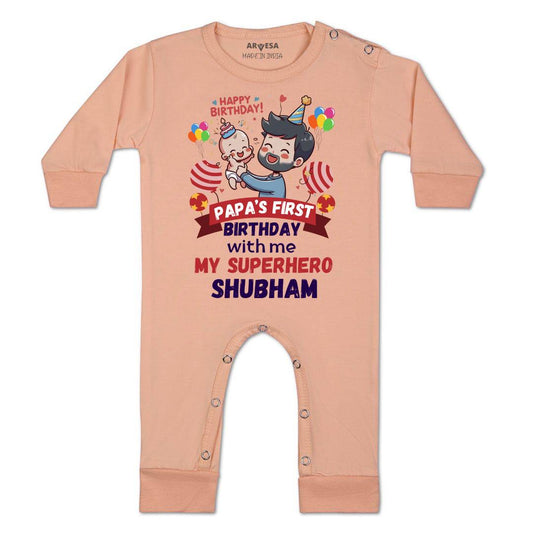 Arvesa Papa First Birthday With Me Baby Boy & Girl Dress