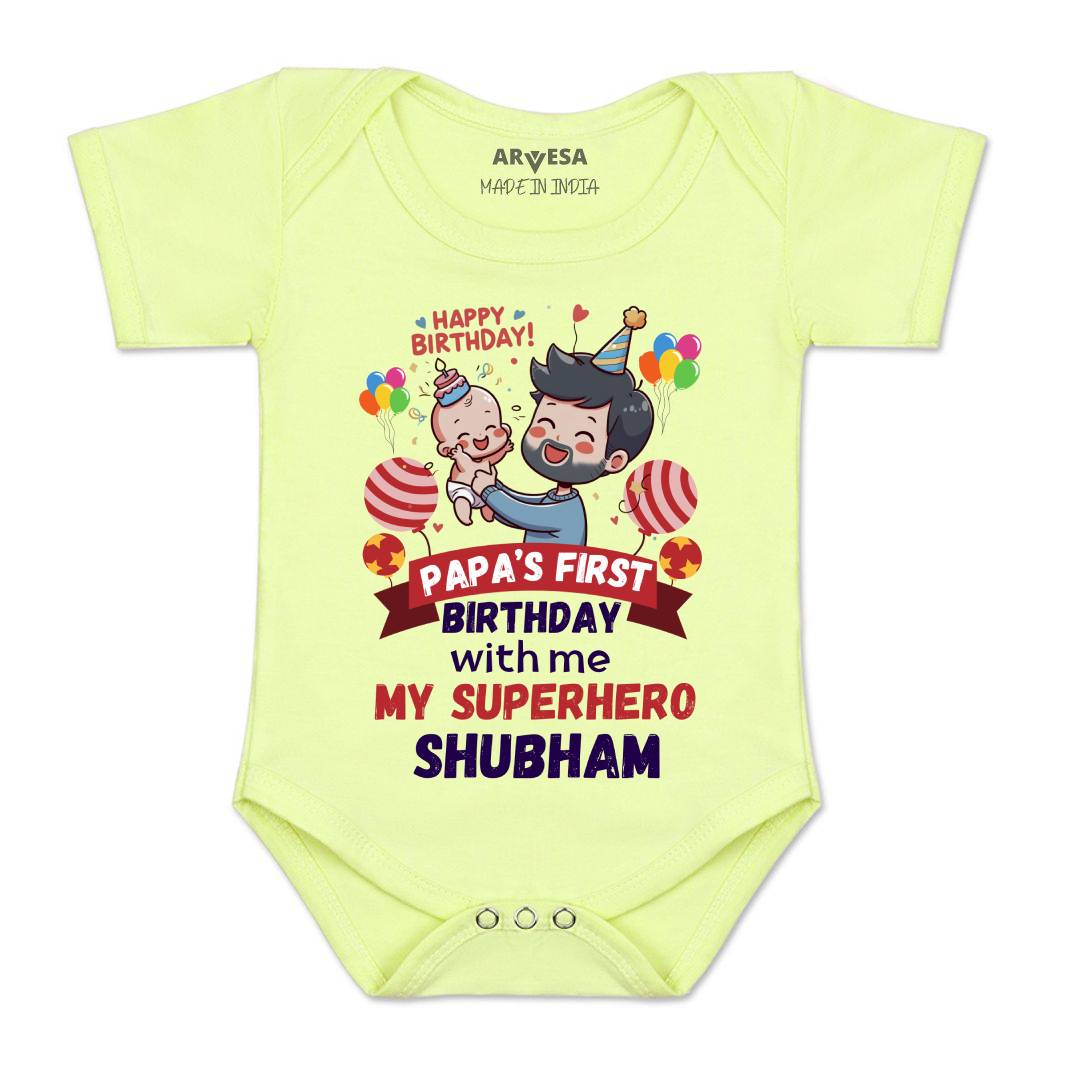 Arvesa Papa First Birthday With Me Baby Boy & Girl Dress