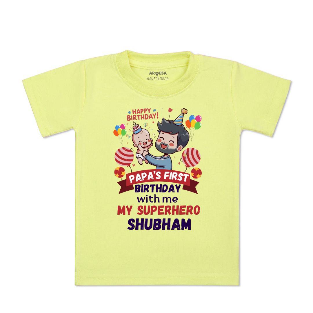Arvesa Papa First Birthday With Me Baby Boy & Girl Dress