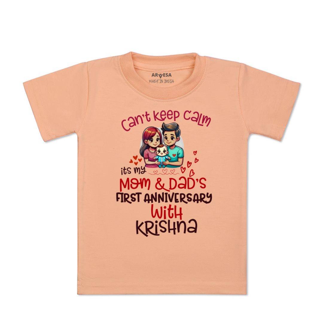 Arvesa First Anniversary With Mom And Dad Baby Boy & Girl Dress