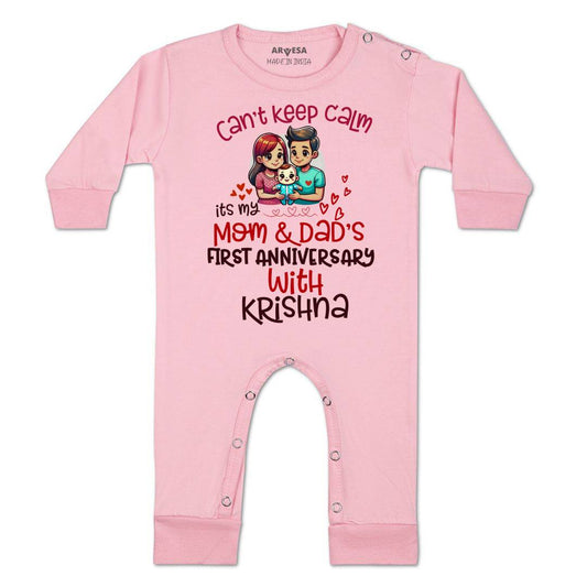 Arvesa First Anniversary With Mom And Dad Baby Boy & Girl Dress