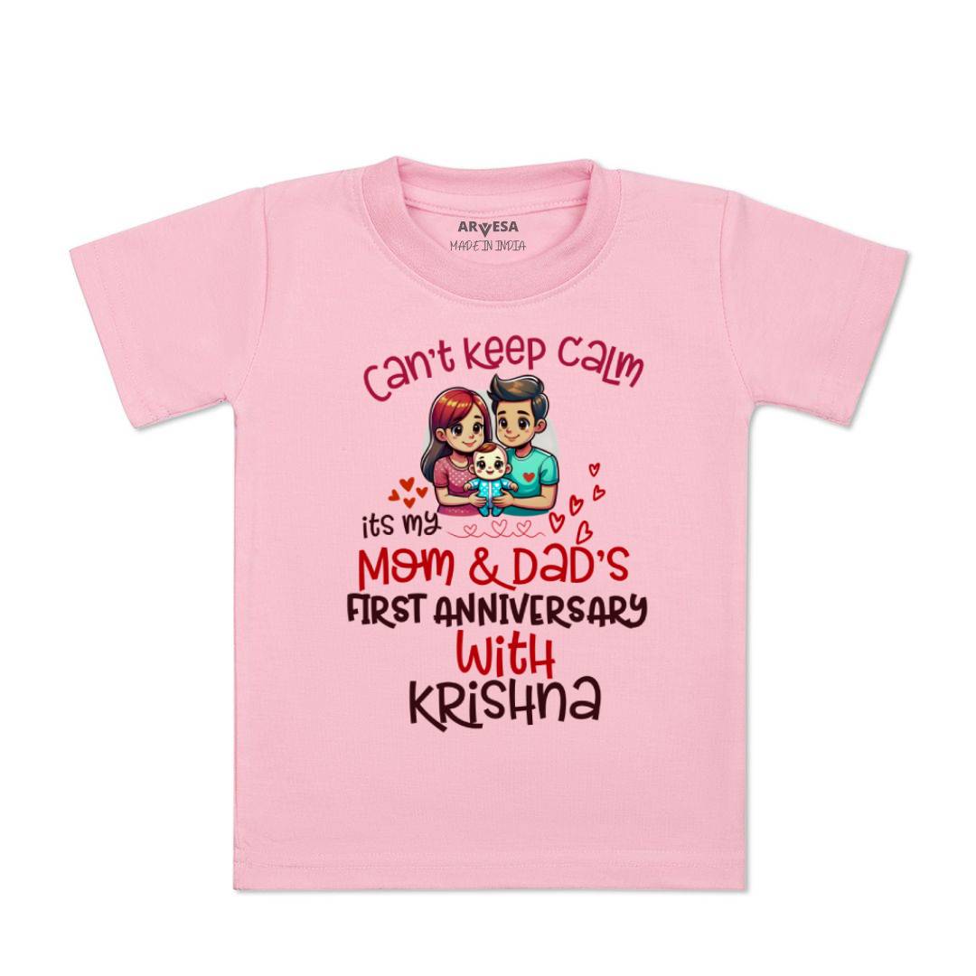 Arvesa First Anniversary With Mom And Dad Baby Boy & Girl Dress