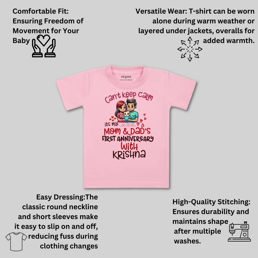 Arvesa First Anniversary With Mom And Dad Baby Boy & Girl Dress
