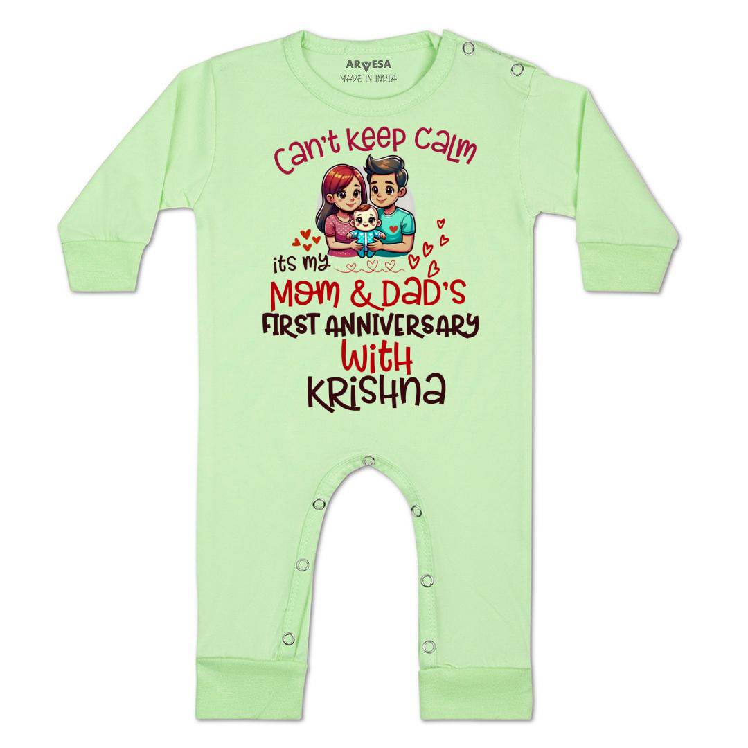 Arvesa First Anniversary With Mom And Dad Baby Boy & Girl Dress