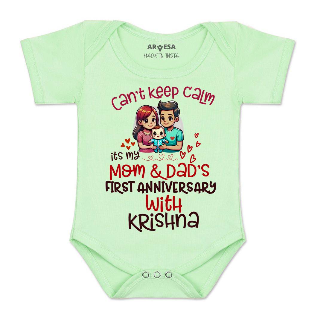 Arvesa First Anniversary With Mom And Dad Baby Boy & Girl Dress
