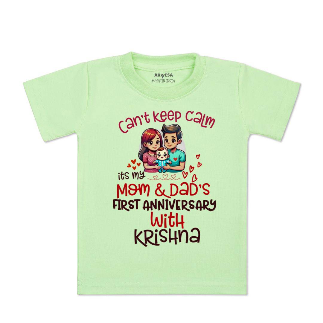 Arvesa First Anniversary With Mom And Dad Baby Boy & Girl Dress