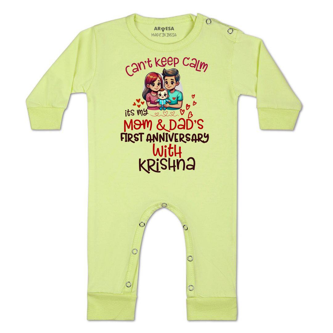 Arvesa First Anniversary With Mom And Dad Baby Boy & Girl Dress