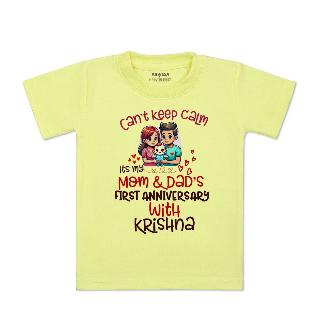 Arvesa First Anniversary With Mom And Dad Baby Boy & Girl Dress