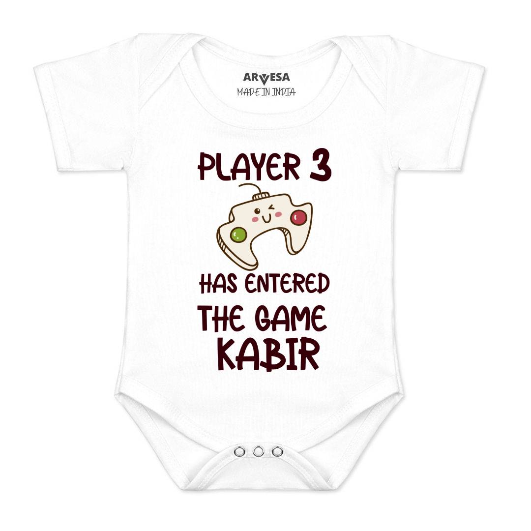 Arvesa Player 3 Entered The Game Baby Boy & Girl Dress