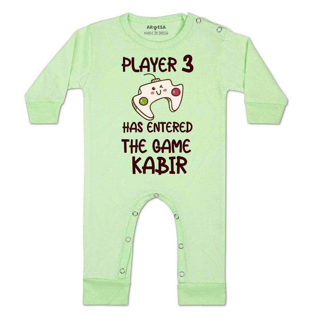 Arvesa Player 3 Entered The Game Baby Boy & Girl Dress
