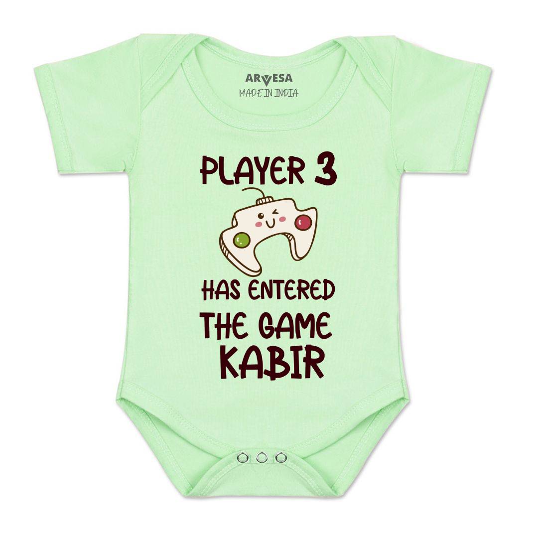Arvesa Player 3 Entered The Game Baby Boy & Girl Dress