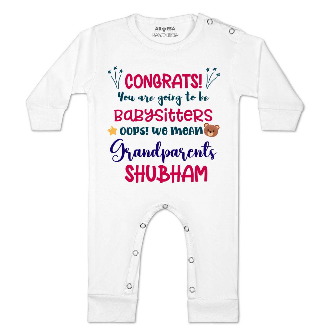Arvesa Congrats Your Going to Be Grandparents Baby Boy & Girl Dress