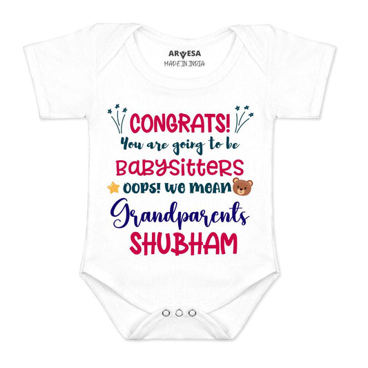 Arvesa Congrats Your Going to Be Grandparents Baby Boy & Girl Dress