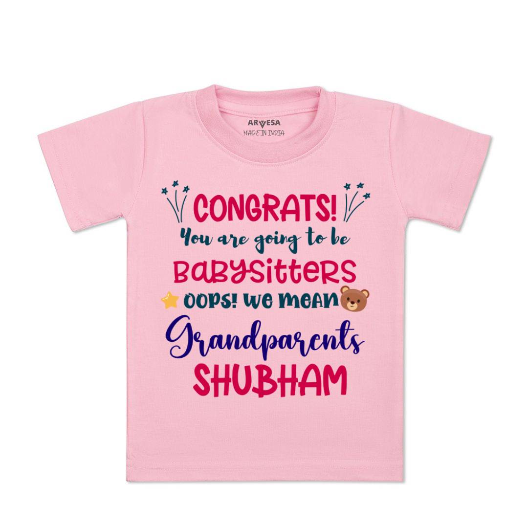 Arvesa Congrats Your Going to Be Grandparents Baby Boy & Girl Dress