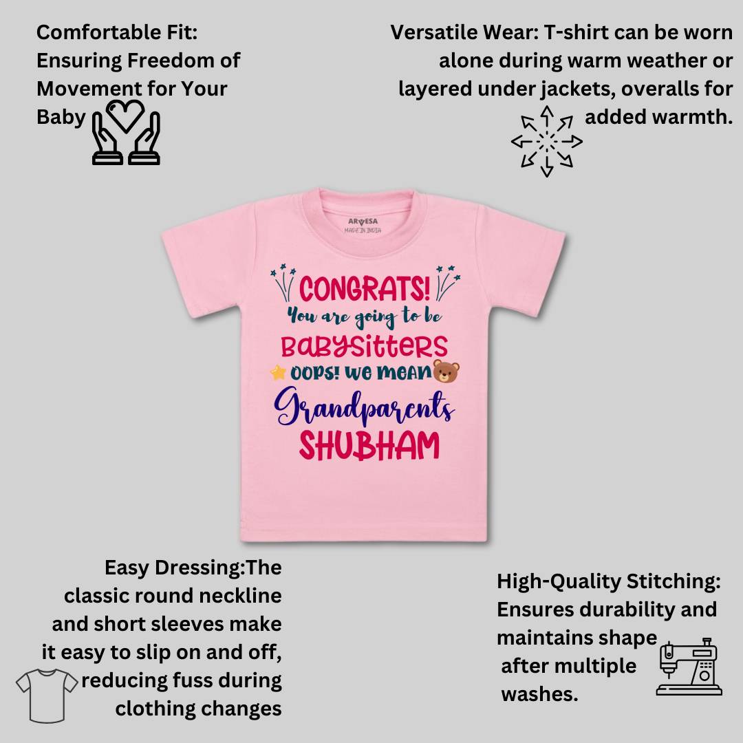Arvesa Congrats Your Going to Be Grandparents Baby Boy & Girl Dress