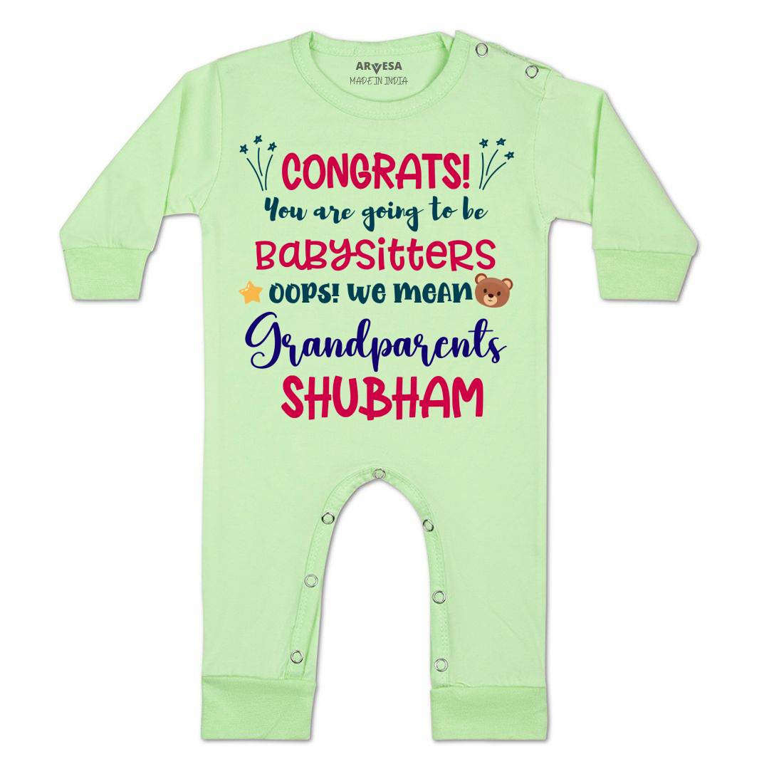 Arvesa Congrats Your Going to Be Grandparents Baby Boy & Girl Dress