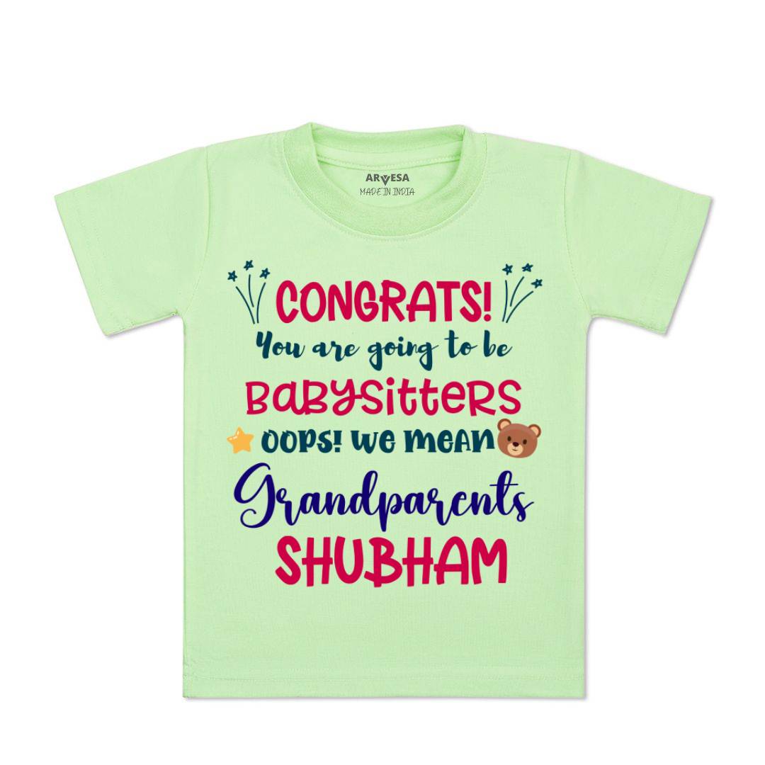 Arvesa Congrats Your Going to Be Grandparents Baby Boy & Girl Dress
