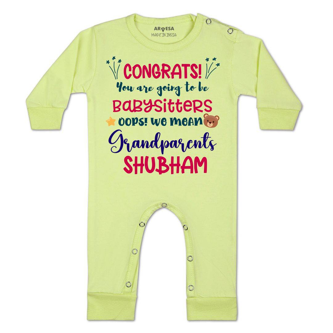 Arvesa Congrats Your Going to Be Grandparents Baby Boy & Girl Dress