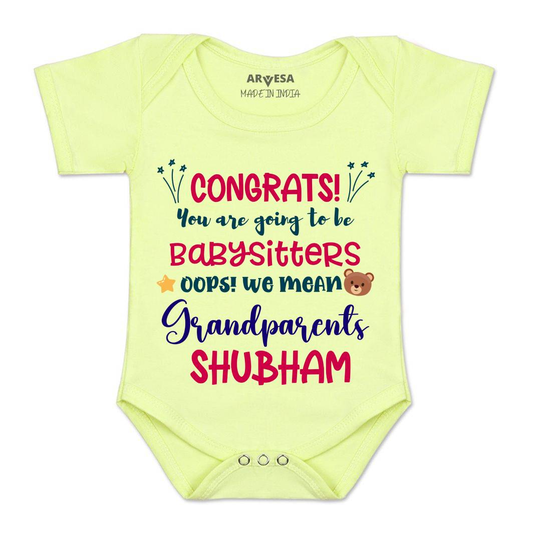 Arvesa Congrats Your Going to Be Grandparents Baby Boy & Girl Dress