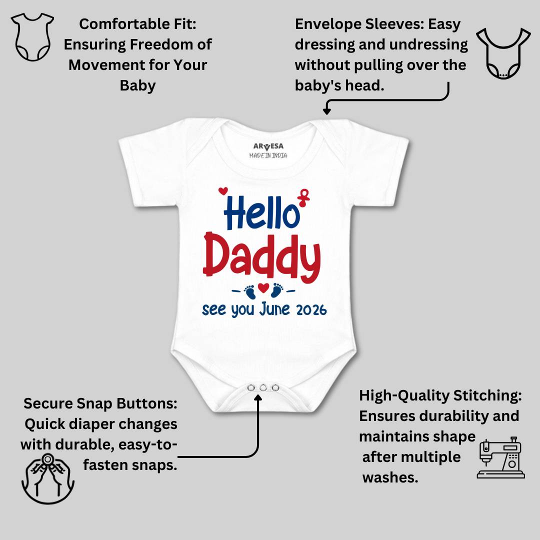 Arvesa Hello Daddy Baby Boy & Girl Dress