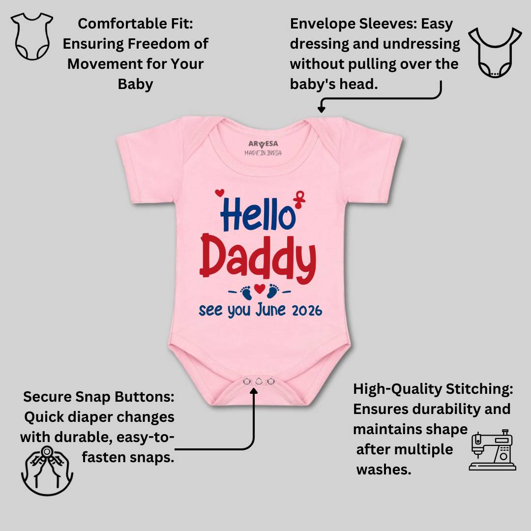 Arvesa Hello Daddy Baby Boy & Girl Dress