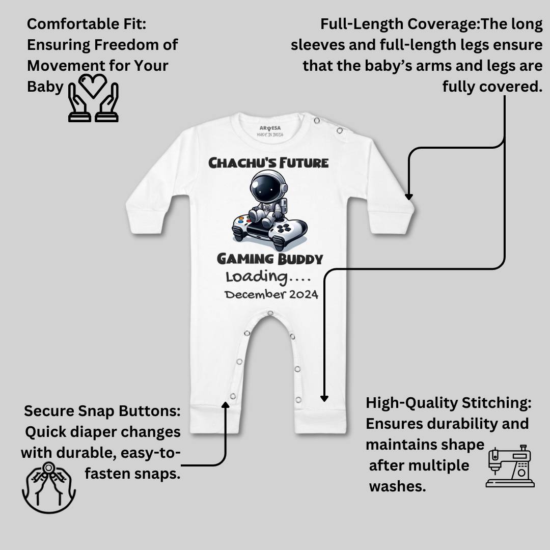 Arvesa Chachu Future Gaming Buddy Baby Boy & Girl Dress