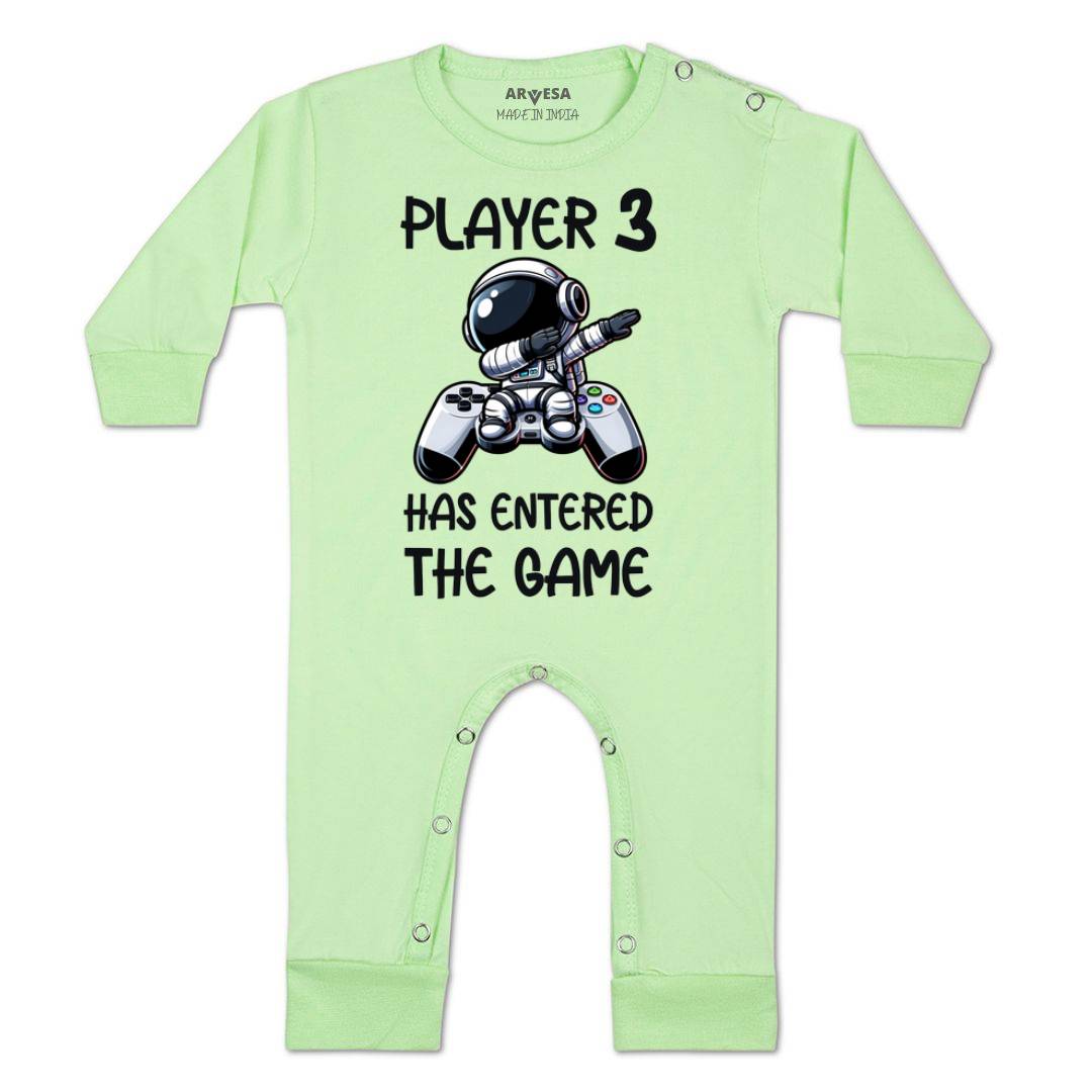 Arvesa Player 3 Entered The Game Baby Boy & Girl Dress