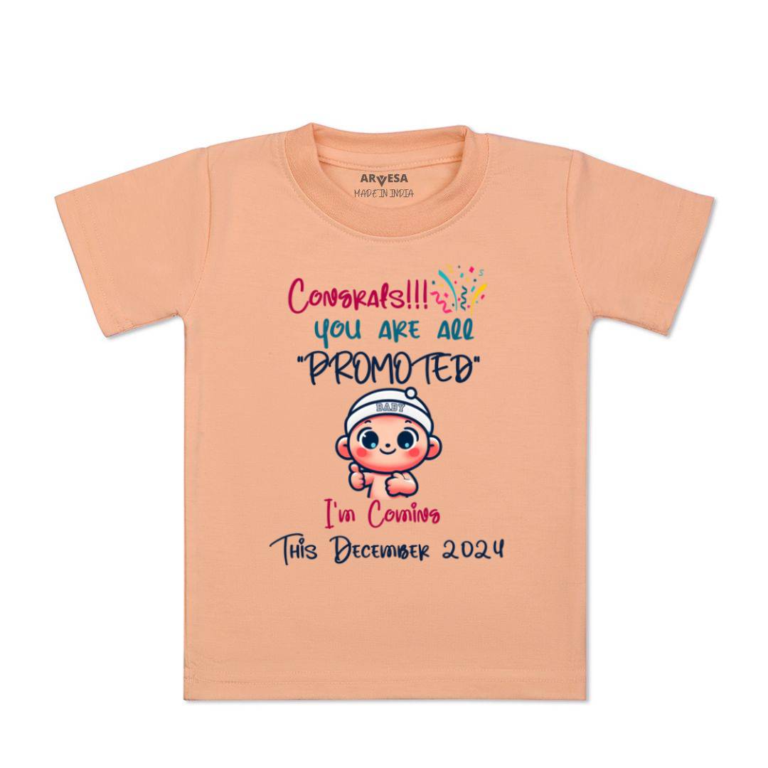 Arvesa Congrats All Are Promoted Coming Soon Baby Boy & Girl Dress