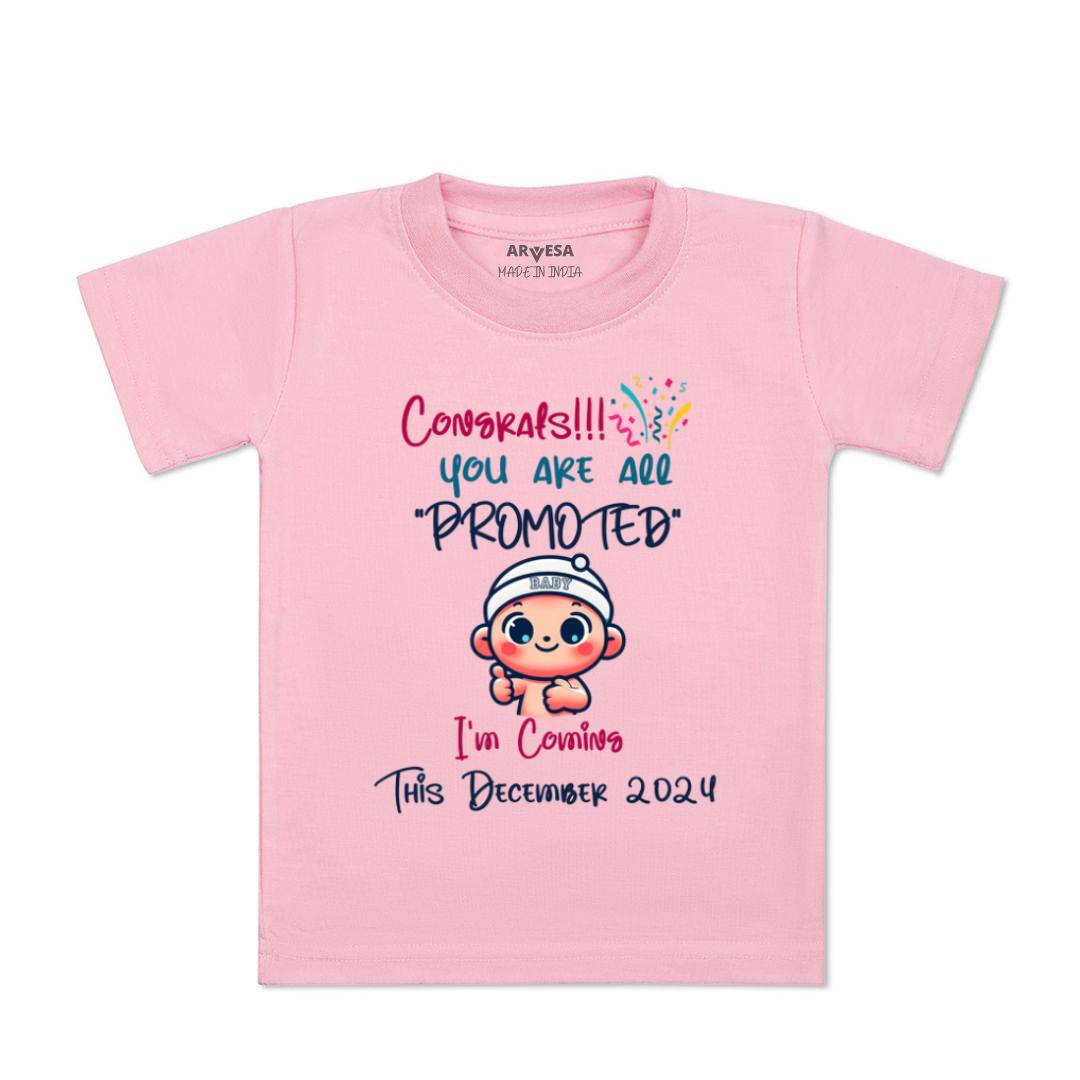 Arvesa Congrats All Are Promoted Coming Soon Baby Boy & Girl Dress