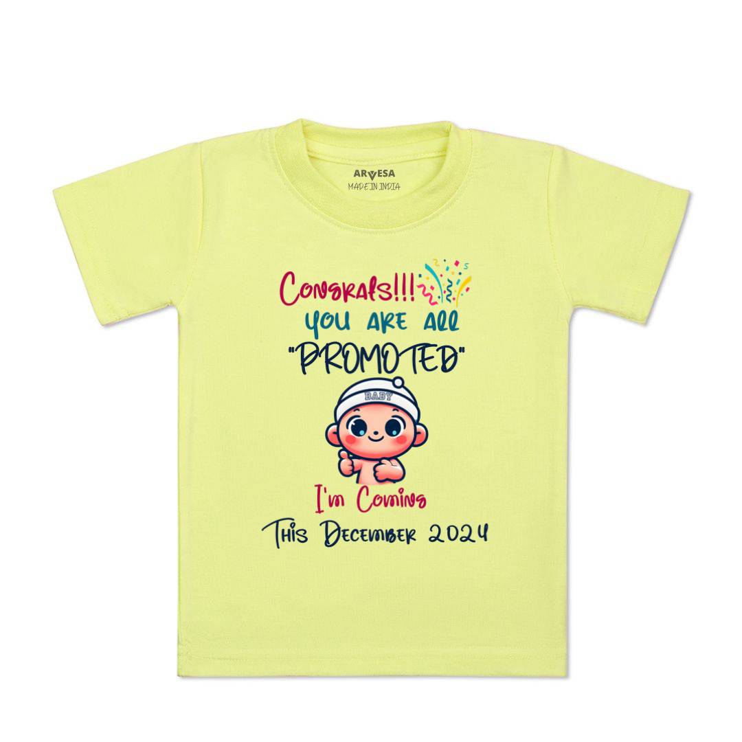 Arvesa Congrats All Are Promoted Coming Soon Baby Boy & Girl Dress