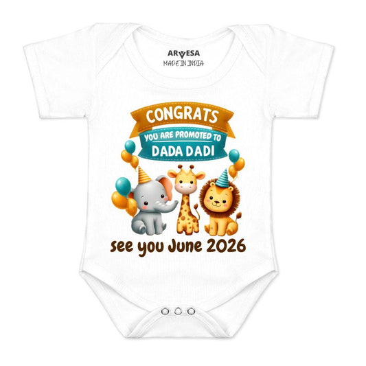 Arvesa Congrats Dada Dadi Baby Boy & Girl Dress
