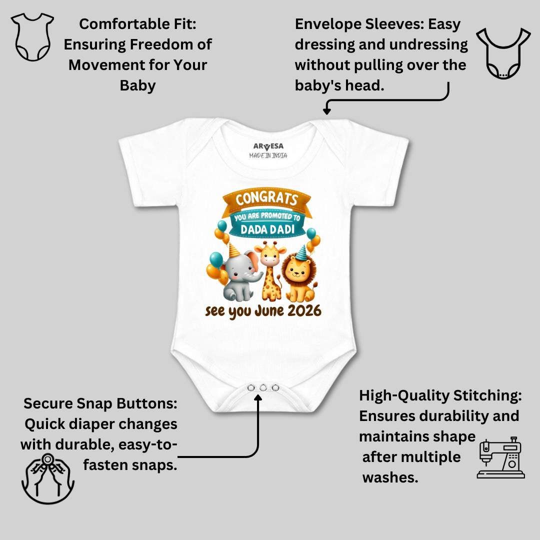 Arvesa Congrats Dada Dadi Baby Boy & Girl Dress