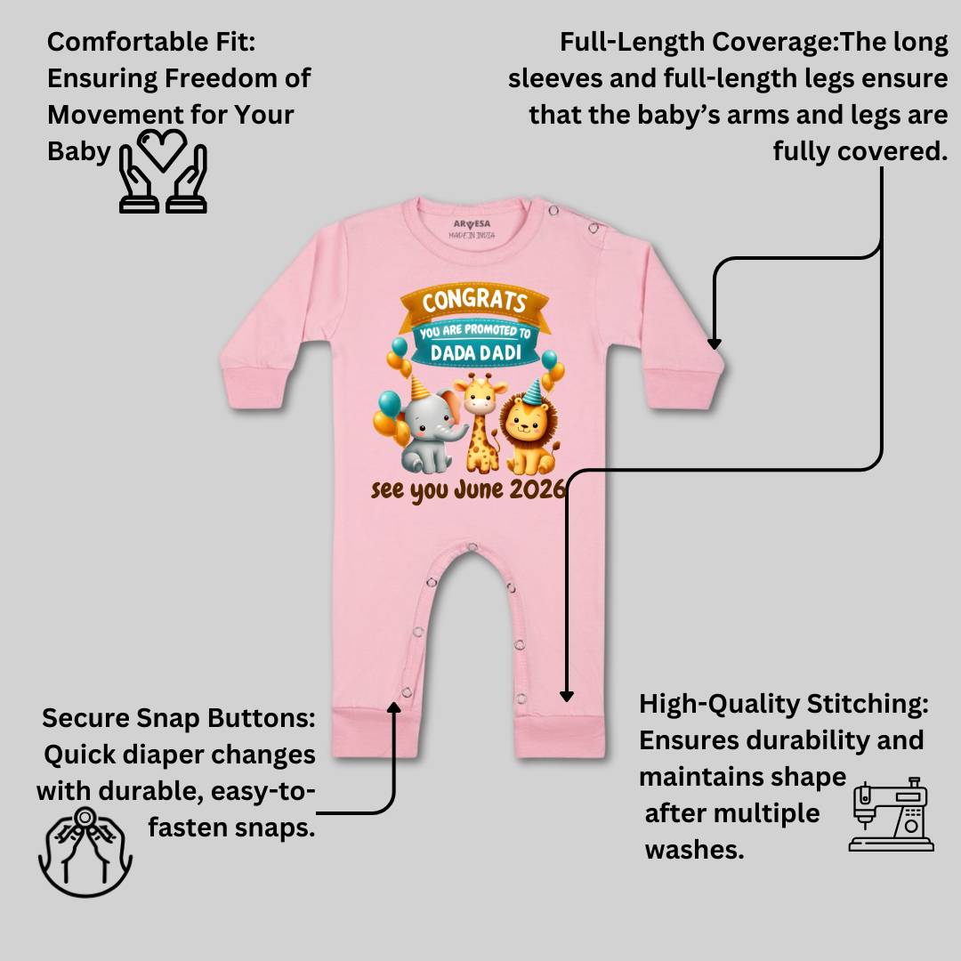 Arvesa Congrats Dada Dadi Baby Boy & Girl Dress