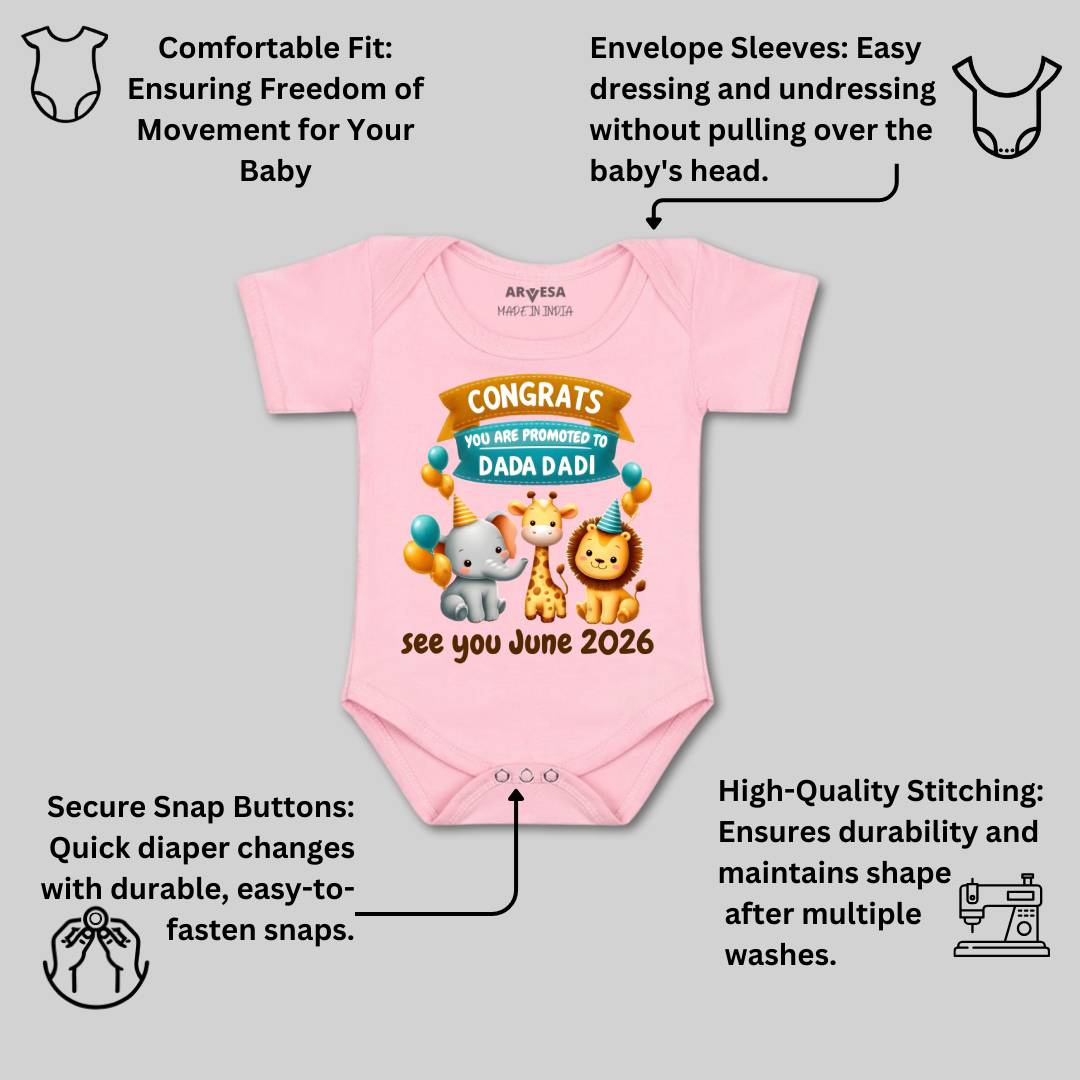 Arvesa Congrats Dada Dadi Baby Boy & Girl Dress