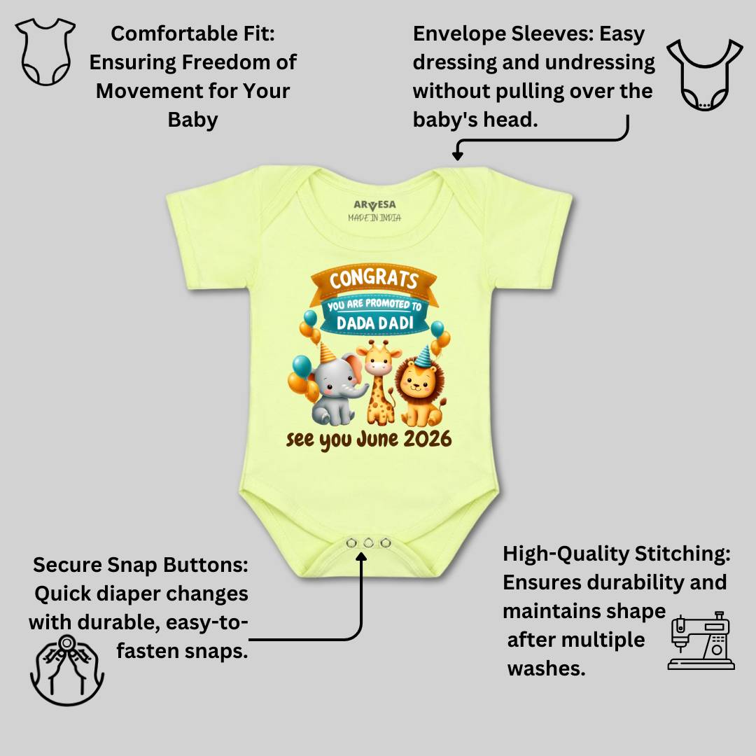 Arvesa Congrats Dada Dadi Baby Boy & Girl Dress
